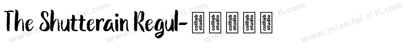 The Shutterain Regul字体转换